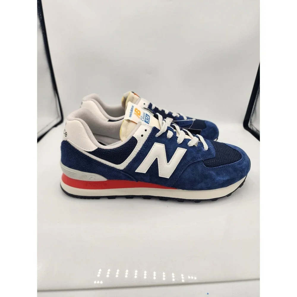 New Balance 574 Classics Navy Blue White Red U574VPN Mens 9.5 Womens 11